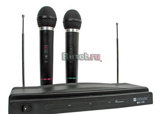 Набор из 2х беспровод.микрофонов Defender MIC155 Тула