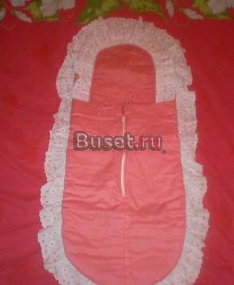 Летний конверт на выписку для девочки и сорочка Москва