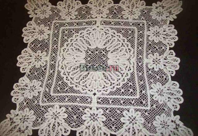 Скатерть вологодское кружево 50-е года ( 62-8 ) Москва