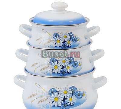 Кастрюли, баки, ведра, набор кастрюль эмаль Москва