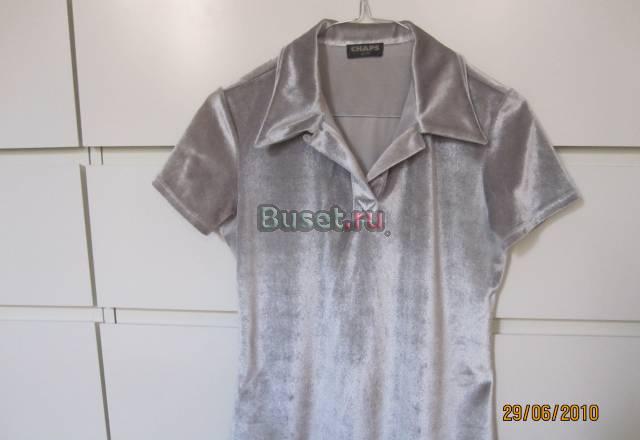 Нарядная футболка из серебристого бархата Санкт-Петербург