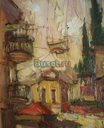 "Солнечная улица" Римма Владюк. Холст, масло Москва