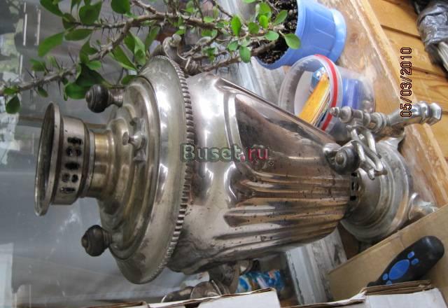 Самовар на дровах никелированный первая половина х Москва