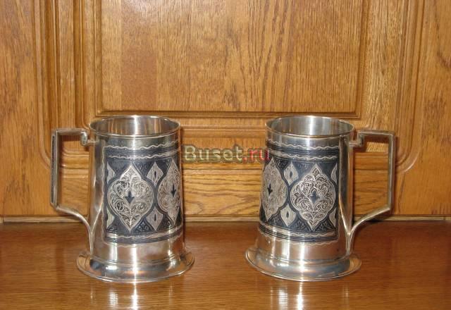 Кружки пивные серебро 925 проба 2 шт вес 676 грамм Москва