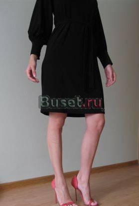 Очень стильное платье с поясом и рукавом реглан Москва