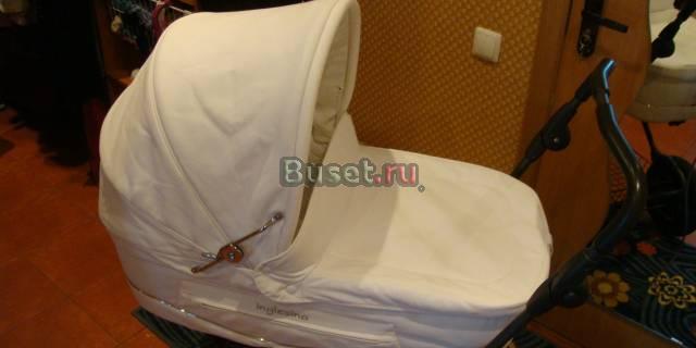 Inglesina Vittoria (кожзам, белая) торг Москва