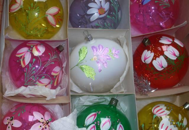 Елочные шары, стекло, ретро Санкт-Петербург