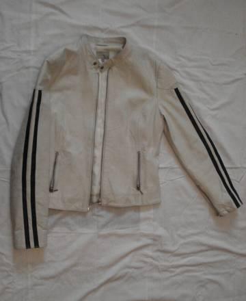 Белая кожанная куртка Москва