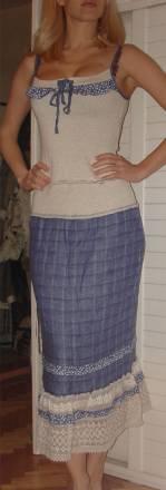 "Лен+Джинса+кружево потрясающий костюмчик" Москва