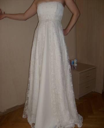 Новое дизайнерское кружевное платье в стиле ампир Москва