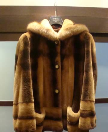 Именная норковая шуба с соболем,Италия Москва
