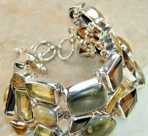 Цитрины, топазы, турмалины, камень эклипс, 87гр Москва