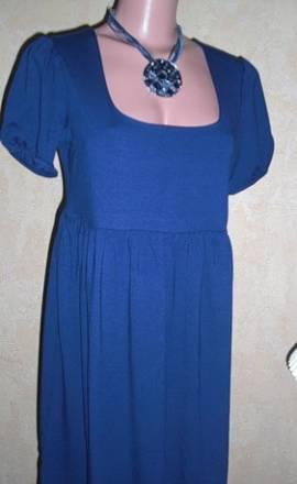 Туника-платье синего цвета (новая). р. 48 Москва