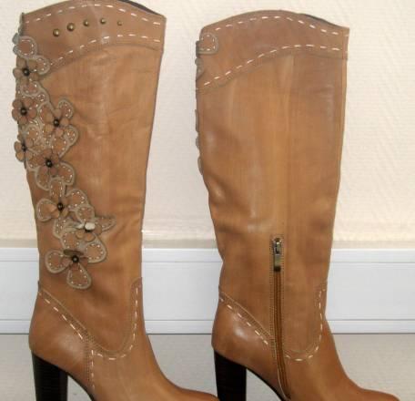 Сапоги жен. (кожа) Москва