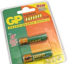 GP  NiMH аккумуляторы 1000 series 2 шт Санкт-Петербург