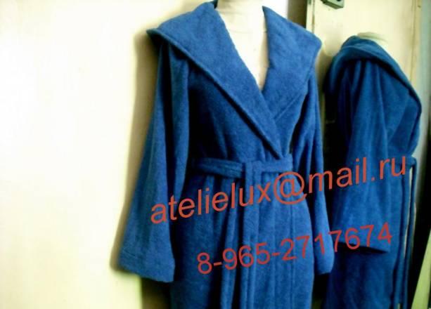 Халат люкс махровый с капюшёном ХБ100 Москва