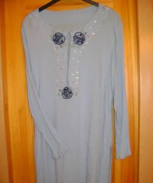 Туника голубая с вышивкой р56 Москва