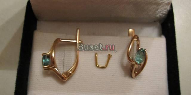 Серьги из золота с изумрудами Москва