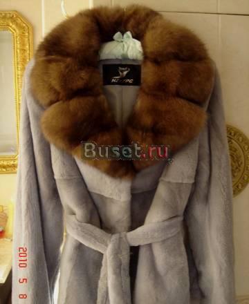 Новая норковая шуба автоледи с соболем Москва