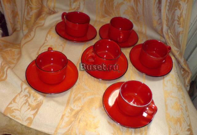 Сервиз красный Москва