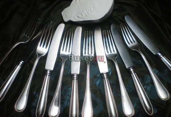 Набор столового серебра на 6 персон. Ножи и вилки Москва
