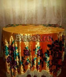 СКАТЕРТЬ ПЛЮШ 60-е ГОДЫ ГДР  ( 56-1 ) Москва