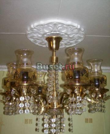 ЛЮСТРА С ХРУСТАЛЬНЫМИ ПОДВЕСКАМИ ( 14 ) Москва