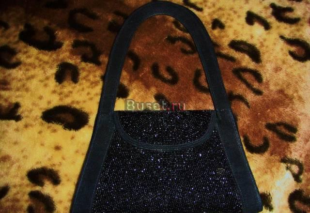 Вечерняя сумочка замшевая расшита бисером Москва