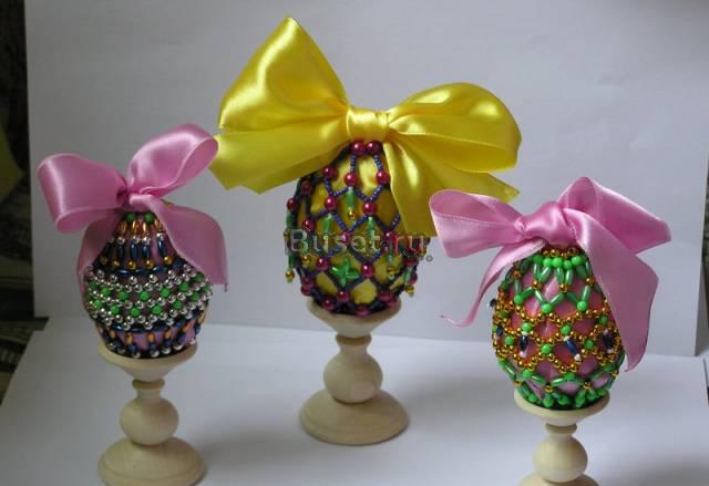 Пасхальные яйца из бисера Москва