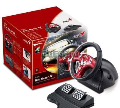 Руль+педали Genius Trio Racer FF for PC, xbox, PS2 Дзержинск
