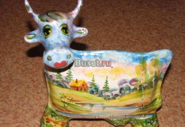 Фигура керамическая "Корова" Москва