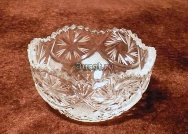 Салатница /конфетница хрустальная Москва