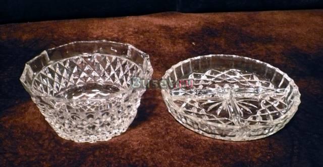 Салатница и менажница хрустальные Москва