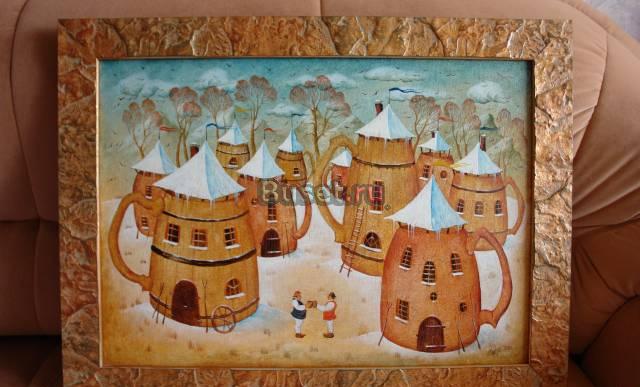 "Картина "Город пивных кружек". Олег Щербатых" Москва