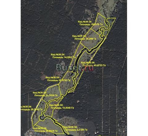 Участки от 2 Га до 231,4 Га г. Воронеж,  п Боровое Воронеж