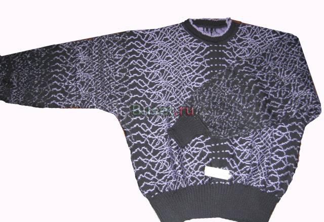 Джемпер черный с сиреневым. Размер 46 Москва