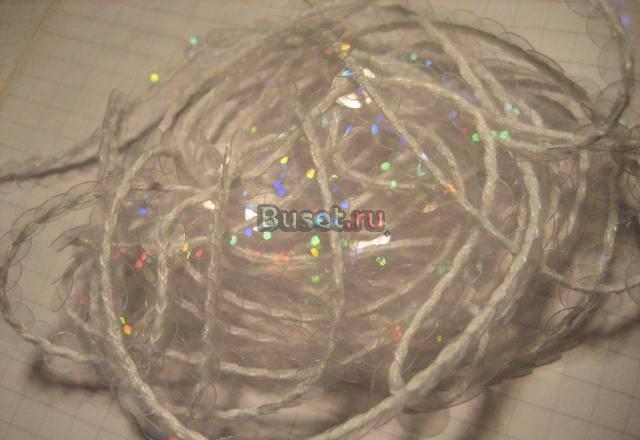 пайетки на нитке прозрачные Москва