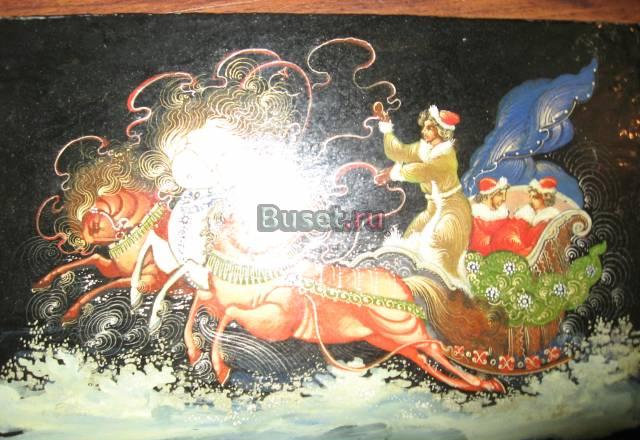 Лаковая миниатюра на дереве Палех Москва