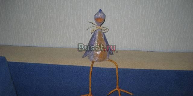 Авторская работа  СИНЯЯ ПТИЦА  папье-маше Москва