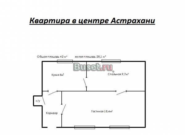 2-х комн. кв. в центре Астрахани в купеческом доме Астрахань