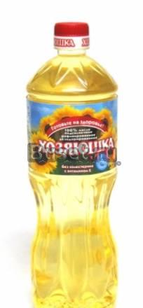 Масло подсолнечное "Хозяюшка" 1 литр/упак Москва