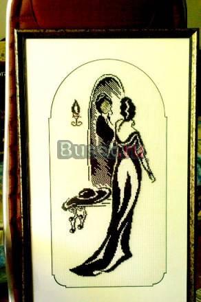 Картина Дама в зеркале - вышивка бисером Москва