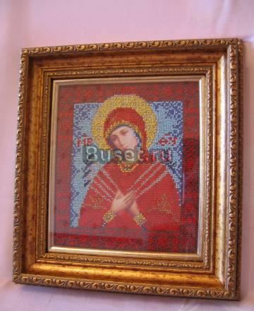 Икона Богородица Семистрельная-вышивка бисером Москва