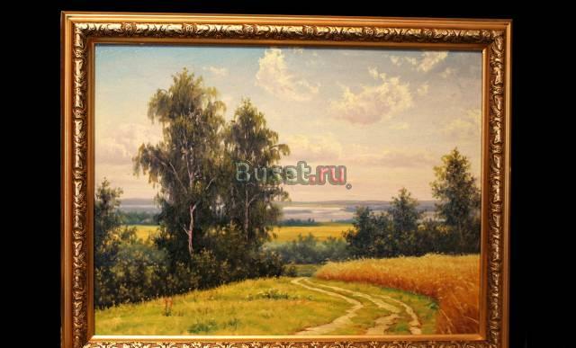 Картина  Хлеба поспевают  2008г. 30х40см Москва