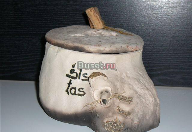 Декоративный глиняный горшочек, Латвия Москва