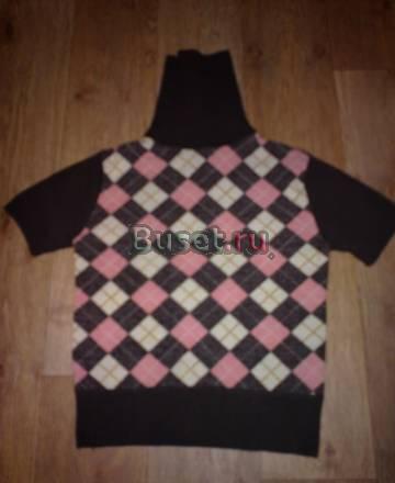 Кофта в ромбик корчнево-розовая Москва