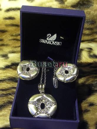 Swarovski серьги+кулон+цепочка Тайна Клеопатры Москва
