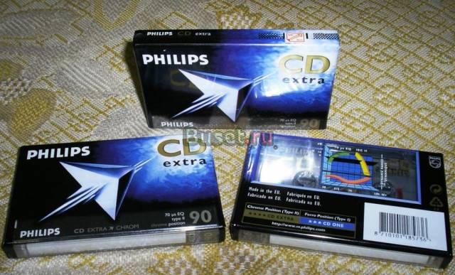 3 запечатанные аудиокассеты philips CD extra 90 Москва