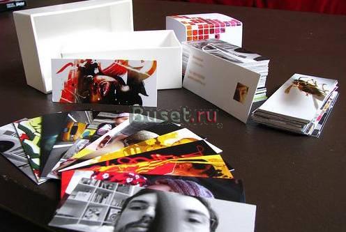 Цветные визитки 1000шт Москва