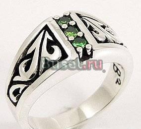 Серебряное мужское кольцо Москва